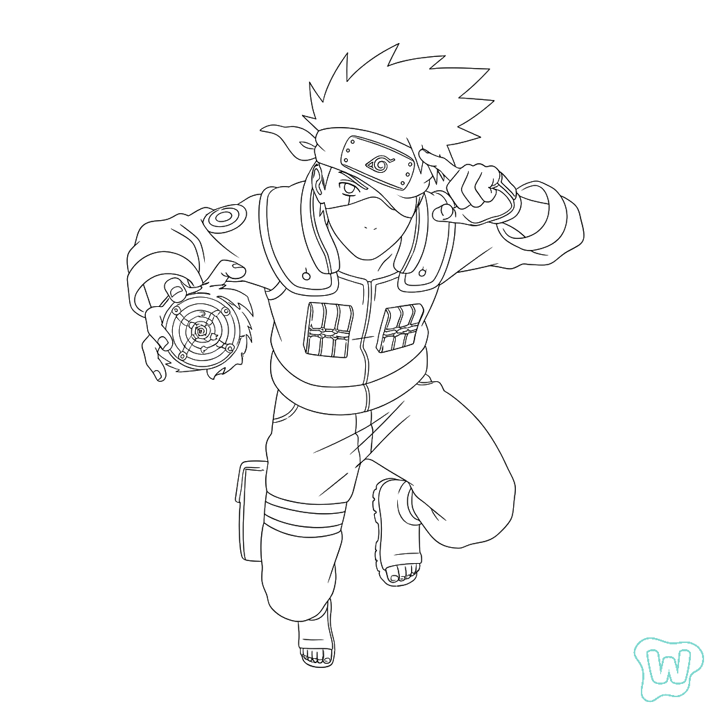 dibujos para colorear Kakashi