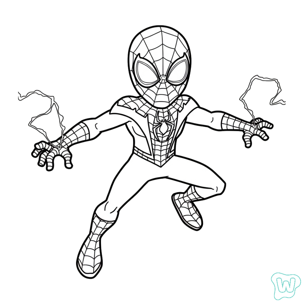 Miles Morales dibujos para colorear