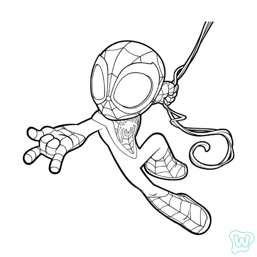 páginas para colorear detalladas de Miles Morales para adultos