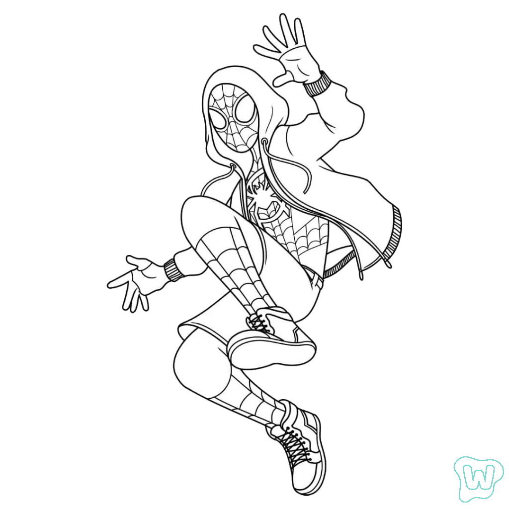 Miles Morales páginas para colorear para adultos fáciles
