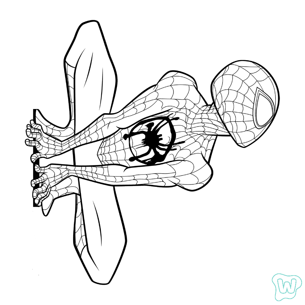divertidas páginas para colorear Miles Morales