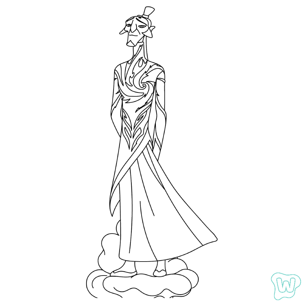 Ne Zha dibujos para colorear y Imprimir PDF gratis 1