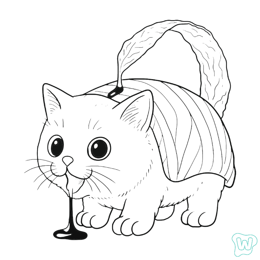 Pussini Sushini páginas para colorear gratis