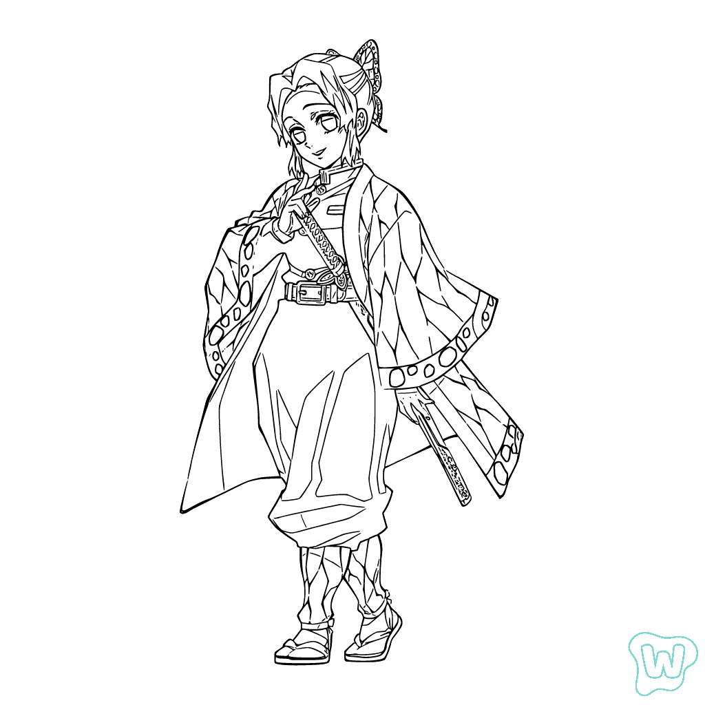 Shinobu Kocho páginas para colorear pdf