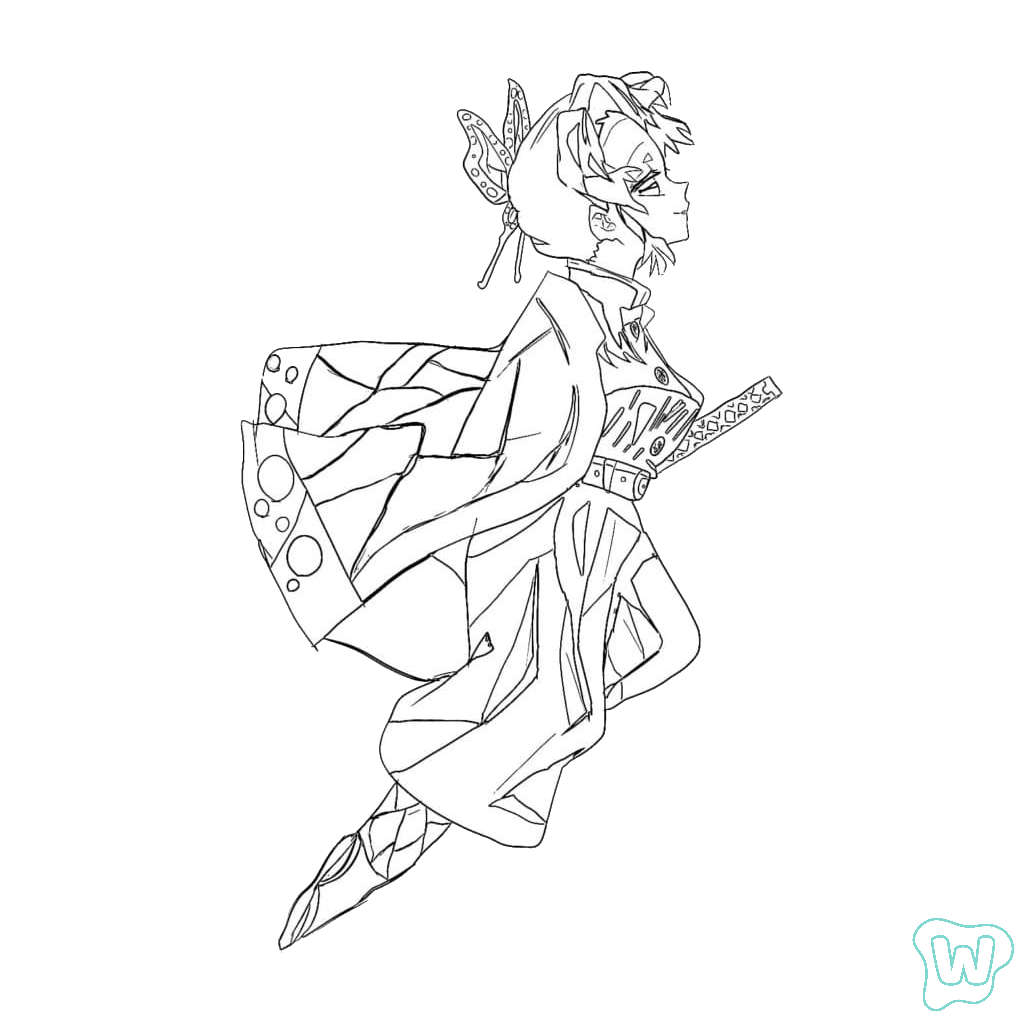 Shinobu Kocho para colorear gratis