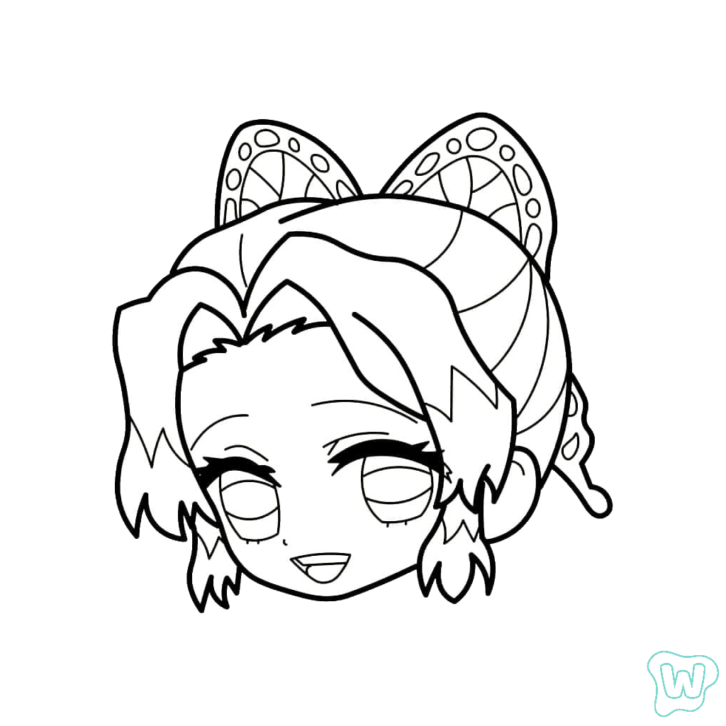 lindas páginas para colorear Shinobu Kocho