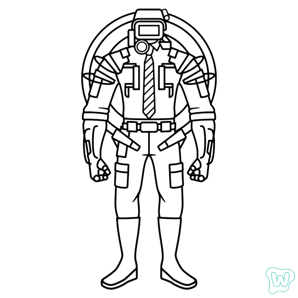 niños Skibidi Toilet Fanmade páginas para colorear