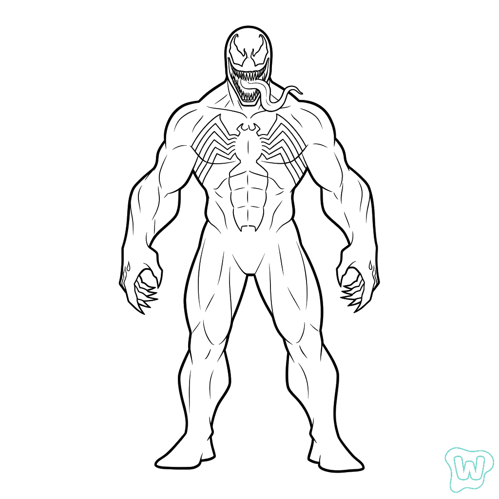 Venom páginas para colorear para imprimir
