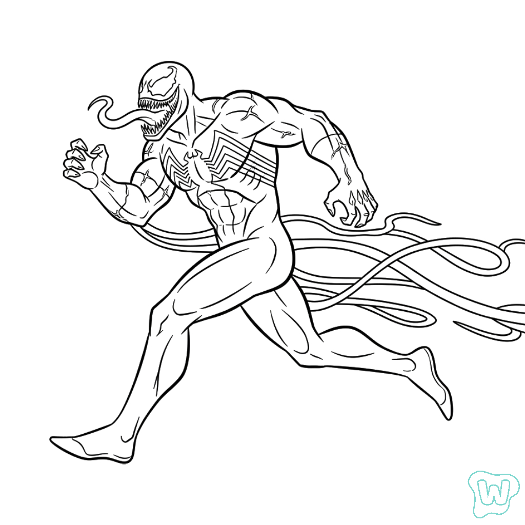 páginas para colorear gratis Venom pdf