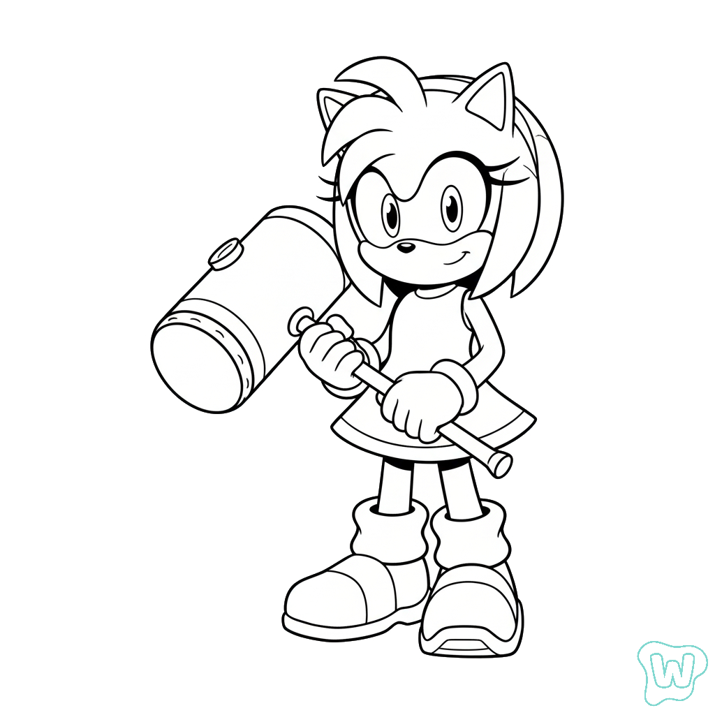 páginas para colorear imprimibles gratis Amy Rose