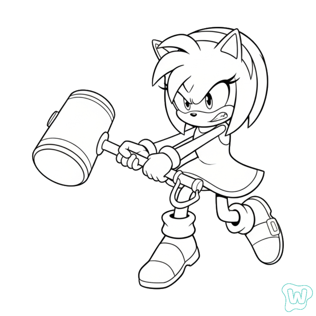 páginas para colorear para imprimir gratis Amy Rose