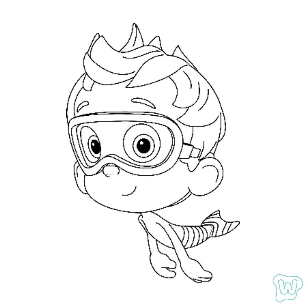 Bubble Guppies páginas para colorear para adultos fáciles