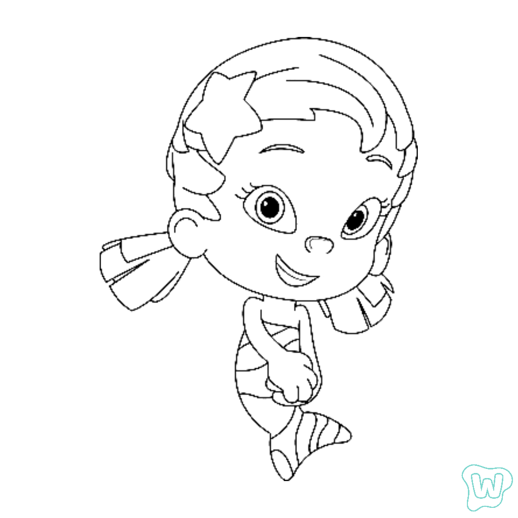 páginas para colorear para imprimir gratis Bubble Guppies