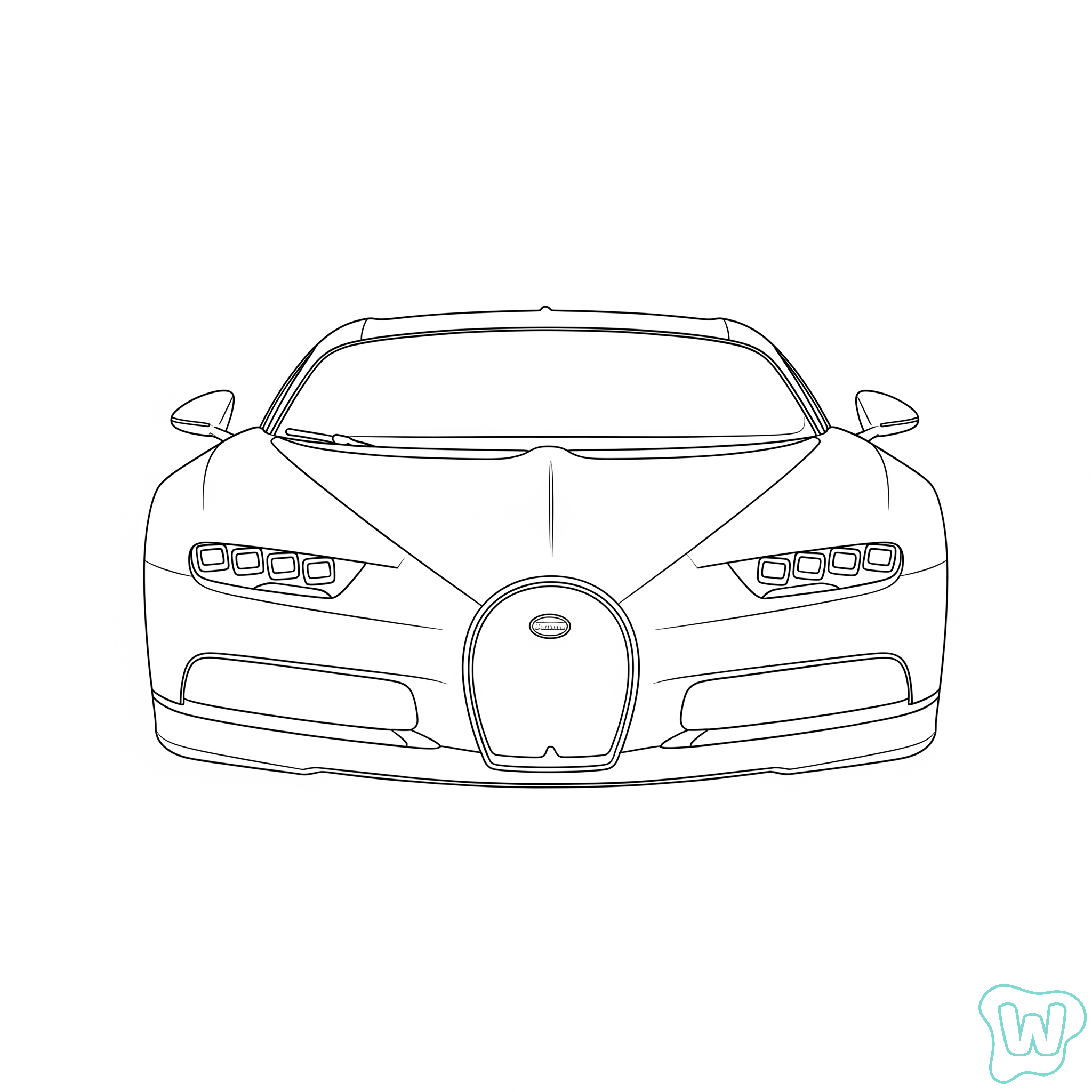 páginas para colorear gratis Bugatti 1