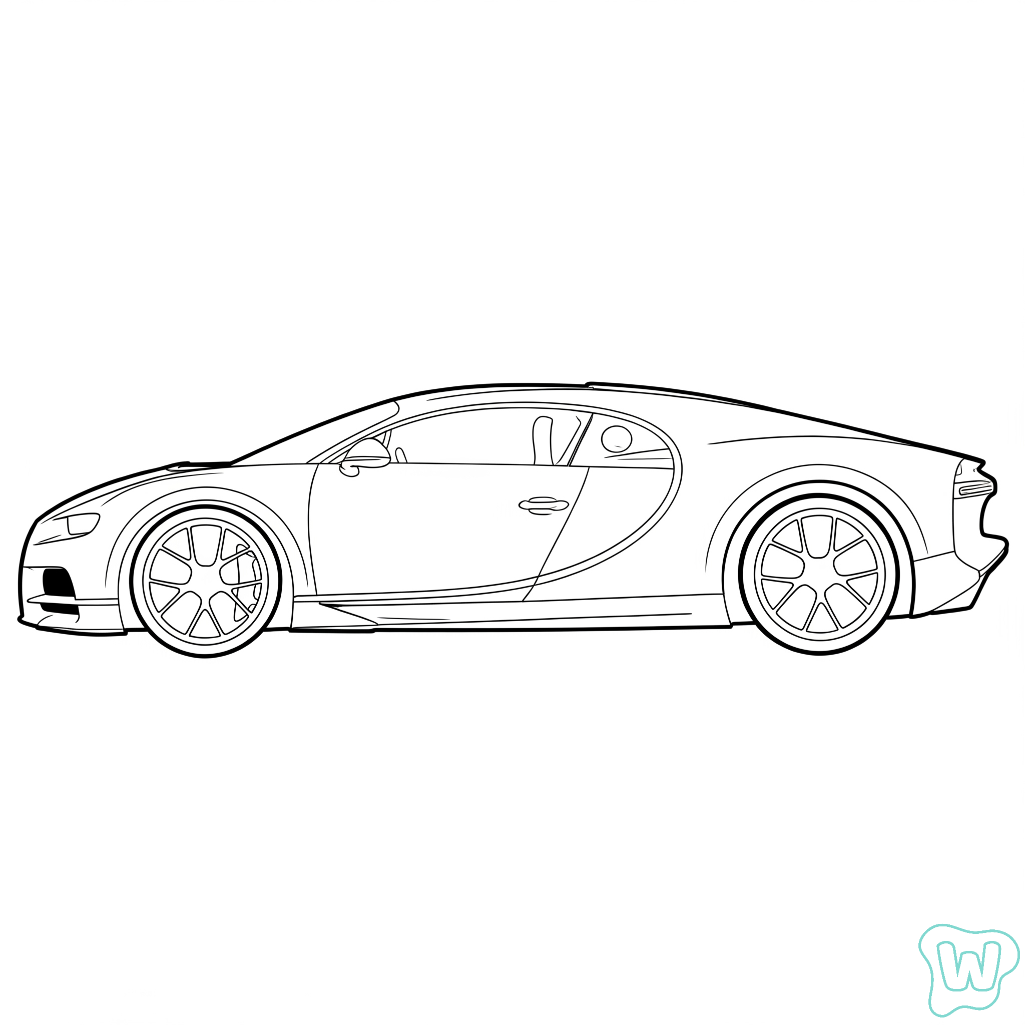 páginas para colorear imprimibles Bugatti