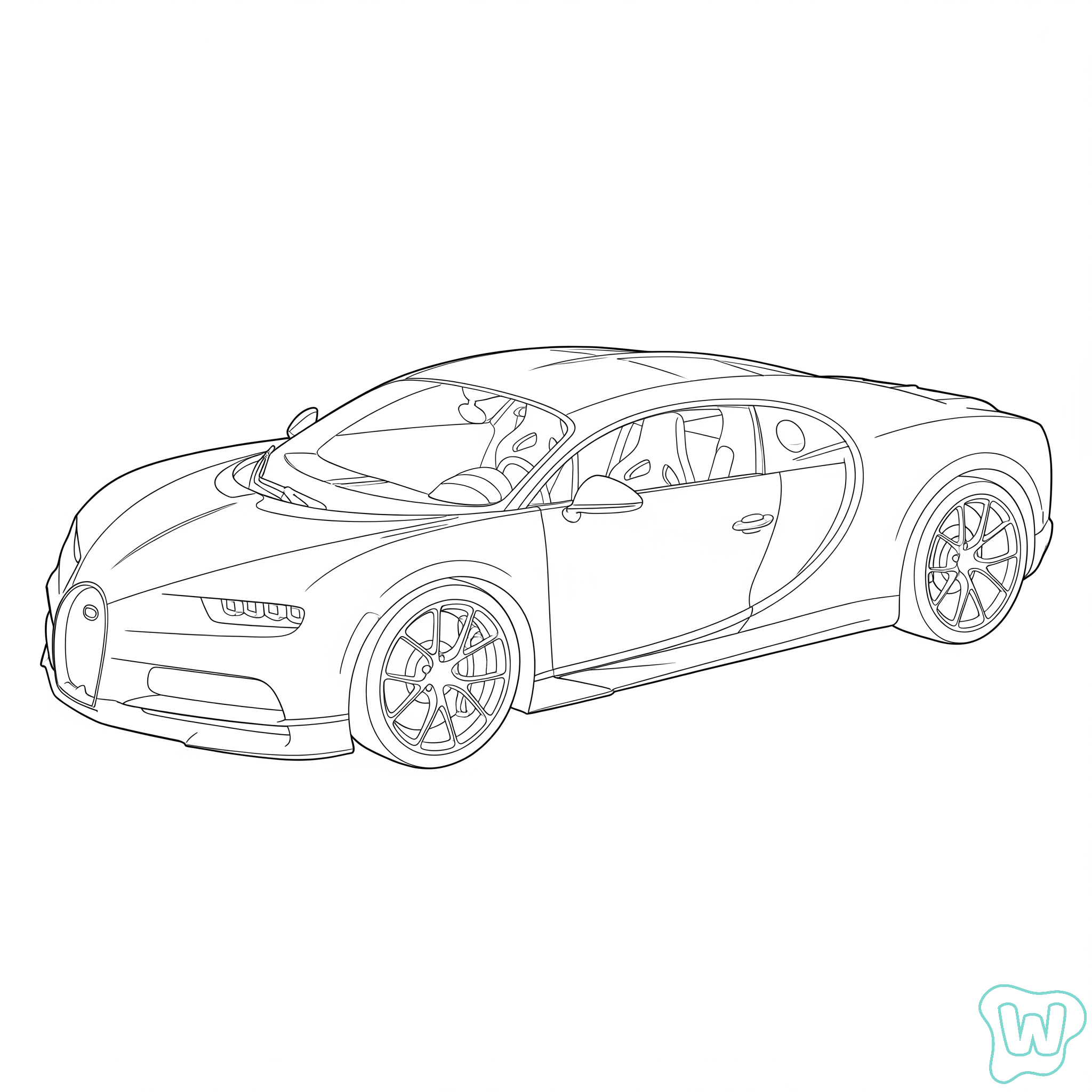 páginas para colorear para Bugatti