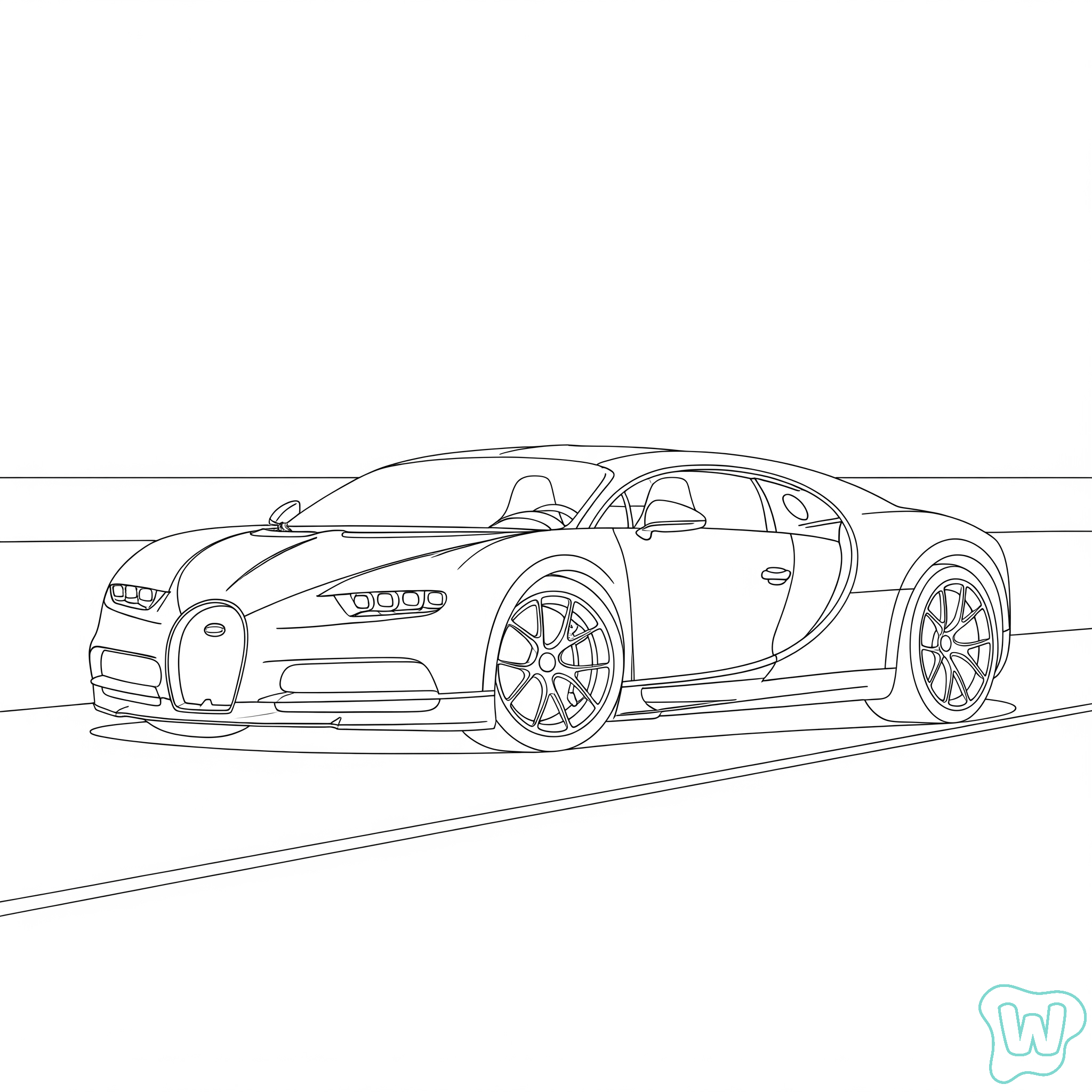 Bugatti páginas para colorear gratis
