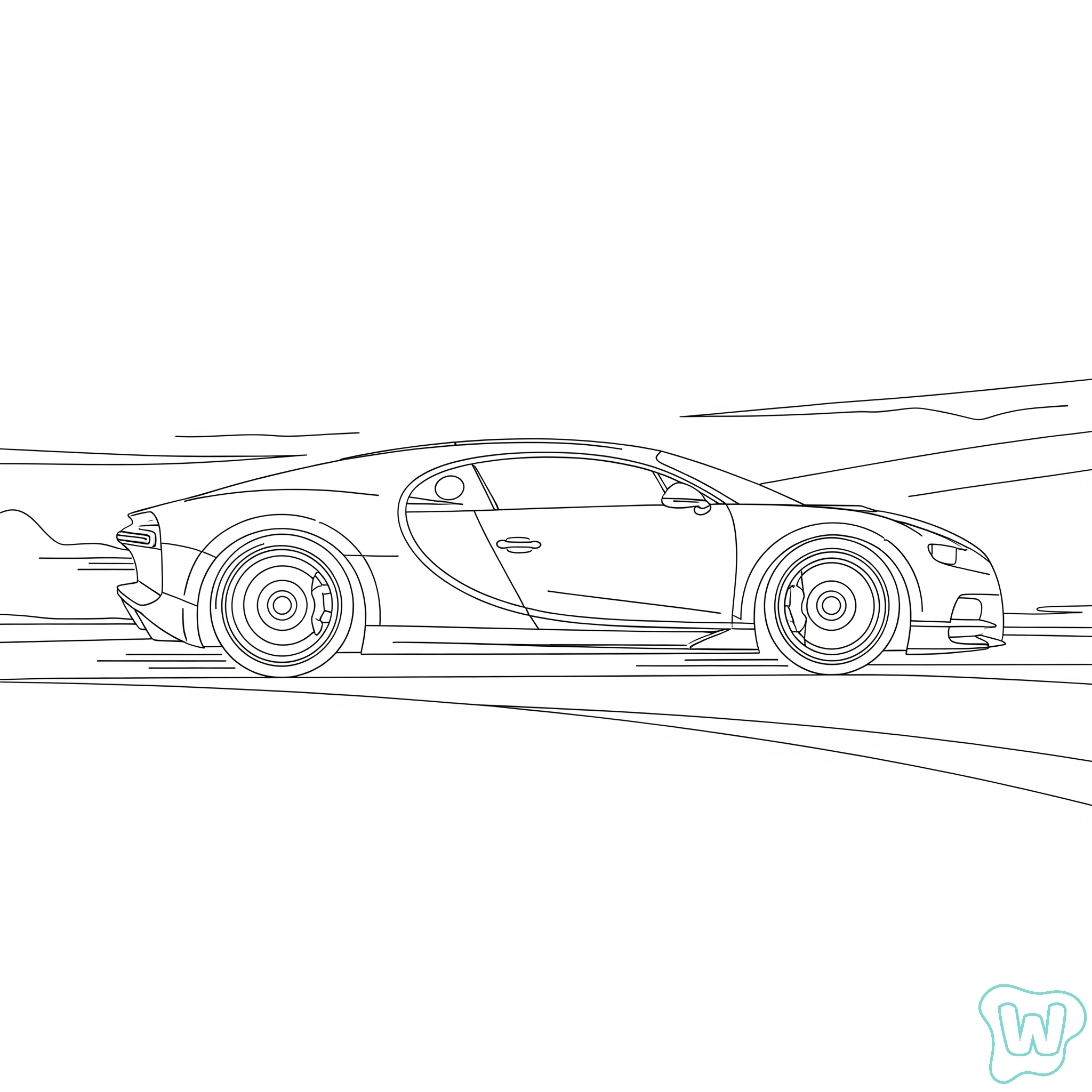 páginas para colorear Bugatti