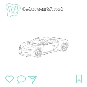 Bugatti para colorear (PDF para imprimir gratis) thumbnail