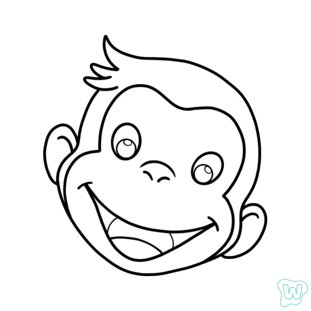 páginas para colorear detalladas de Curious George