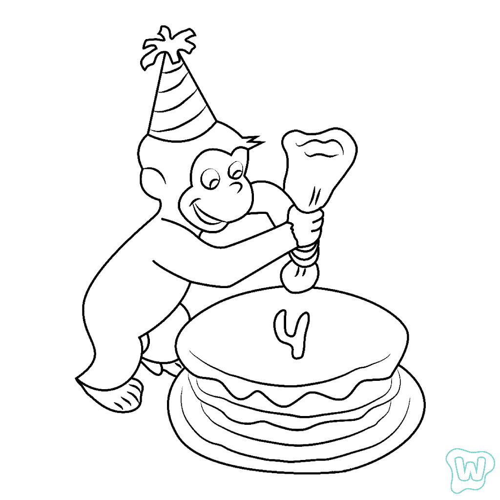dibujos para colorear grinch Curious George