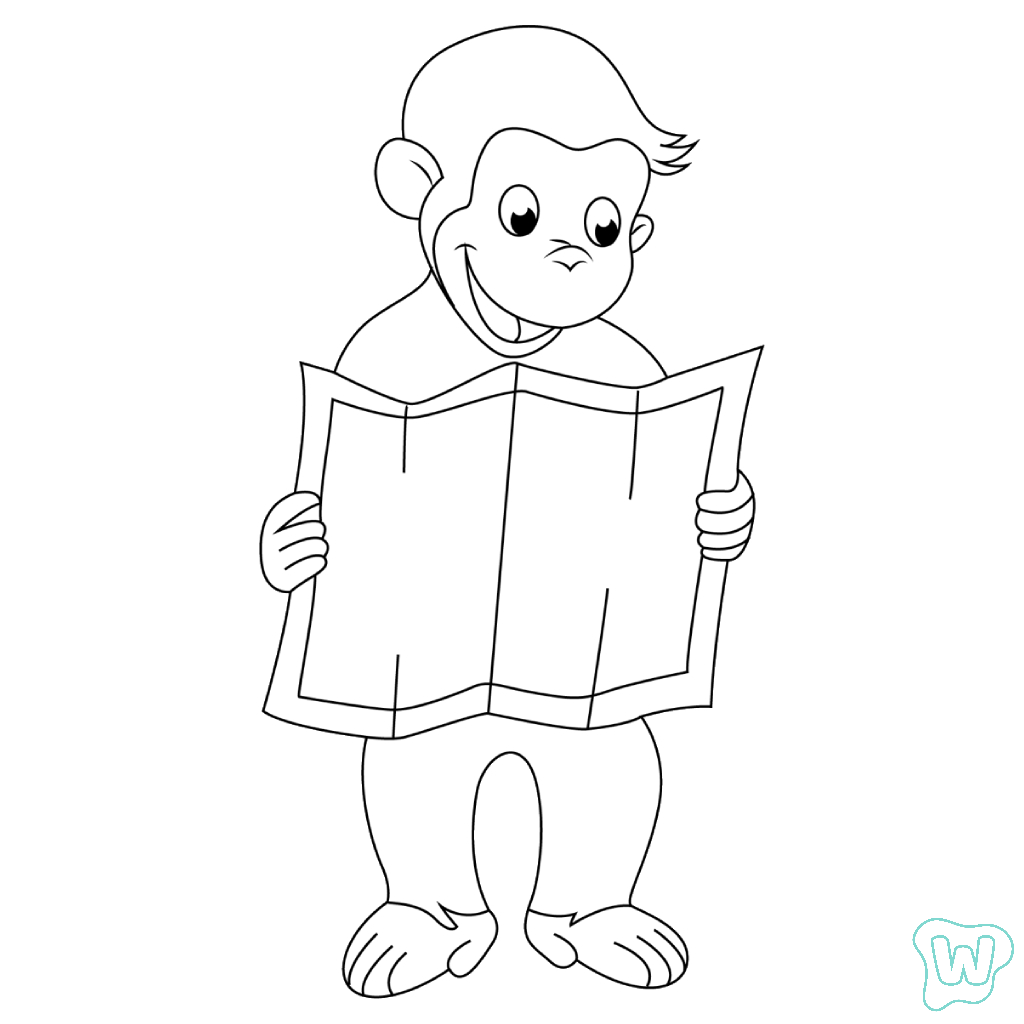 Curious George páginas para colorear pdf