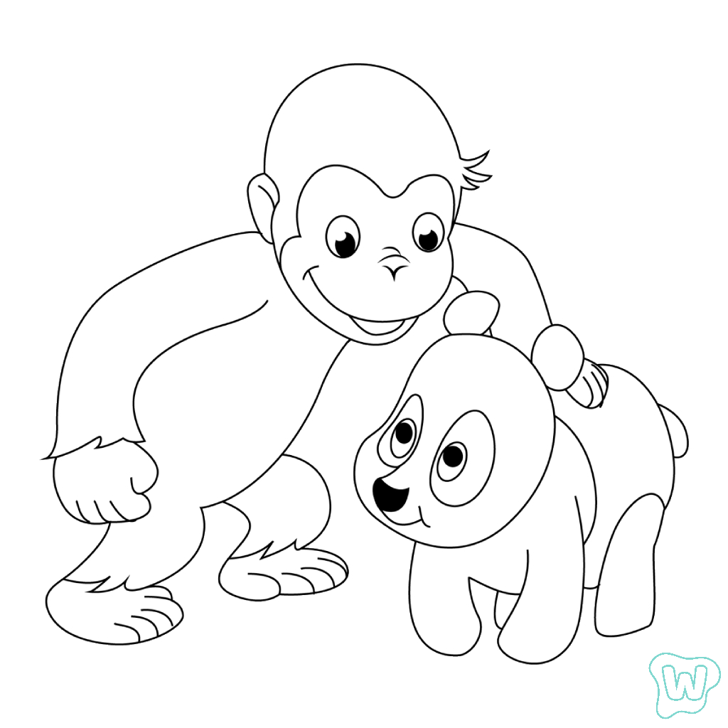 dibujos para colorear grinch Curious George 1