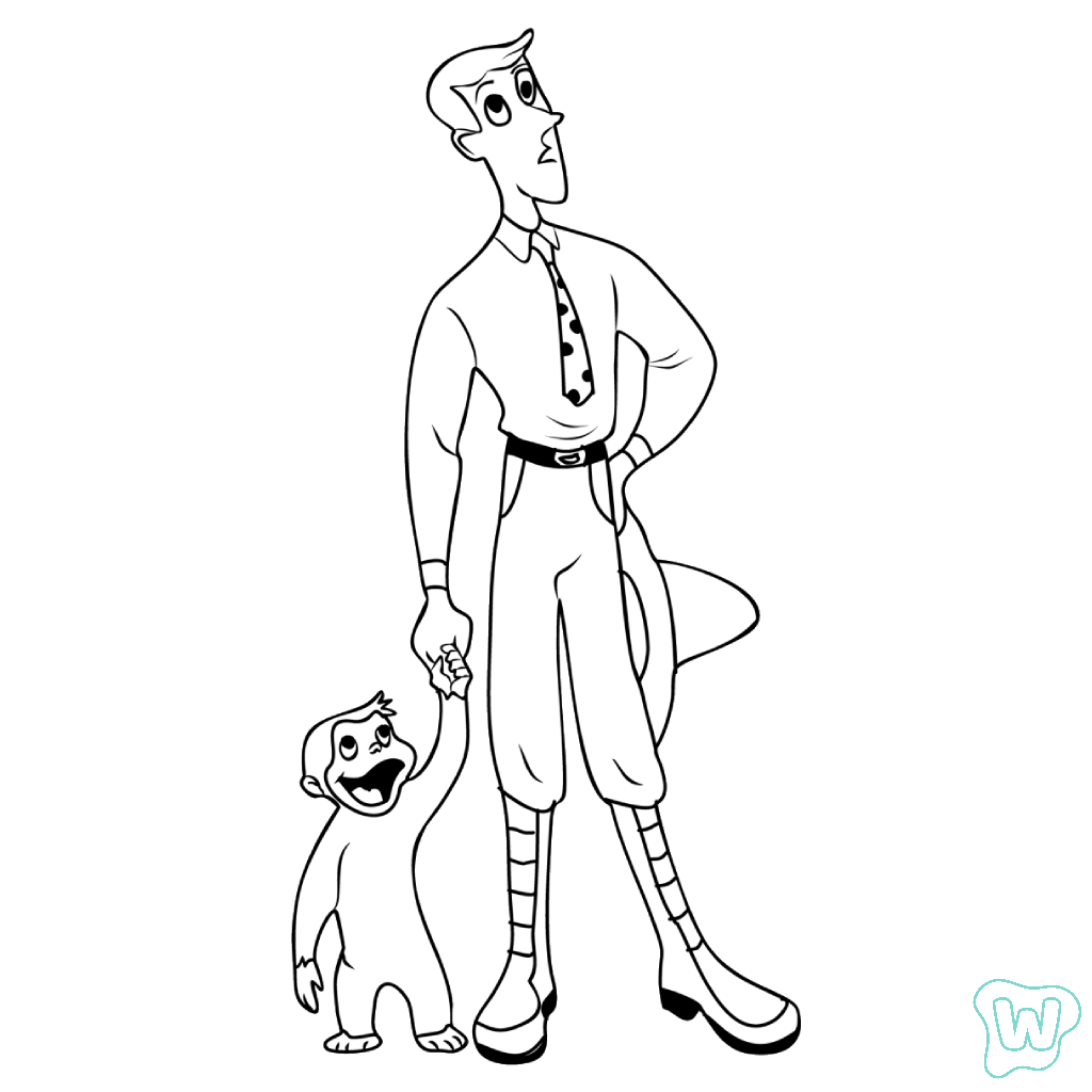 páginas para colorear Curious George imprimibles gratis