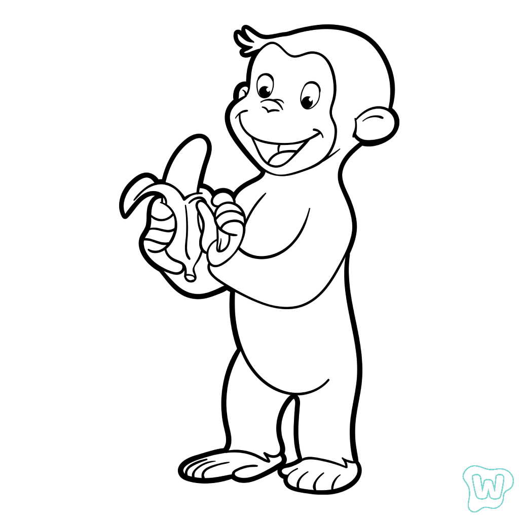 Curious George páginas para colorear gratis