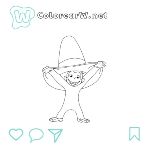 Curious George para colorear (PDF para imprimir gratis) thumbnail