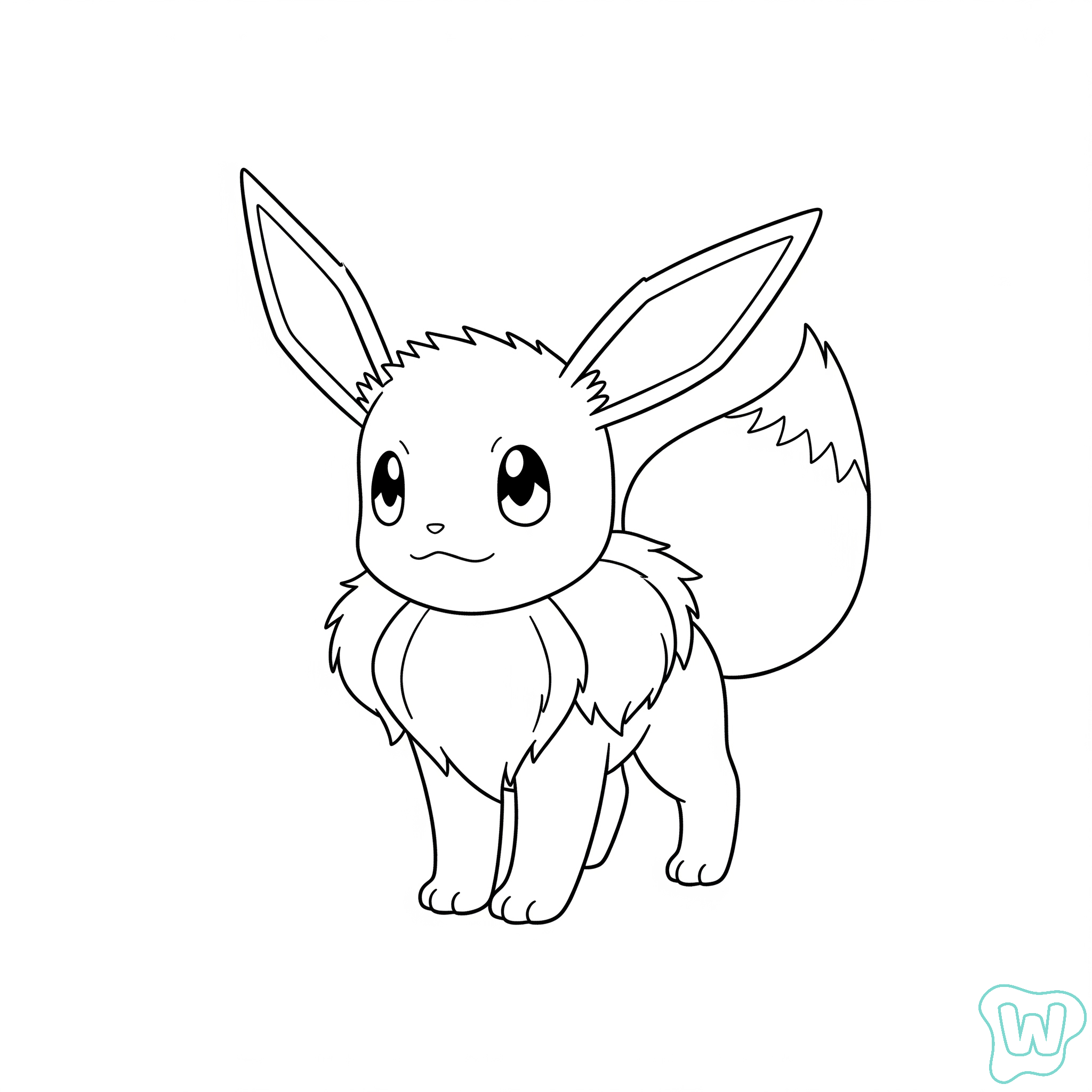 Eevee páginas para colorear gratis