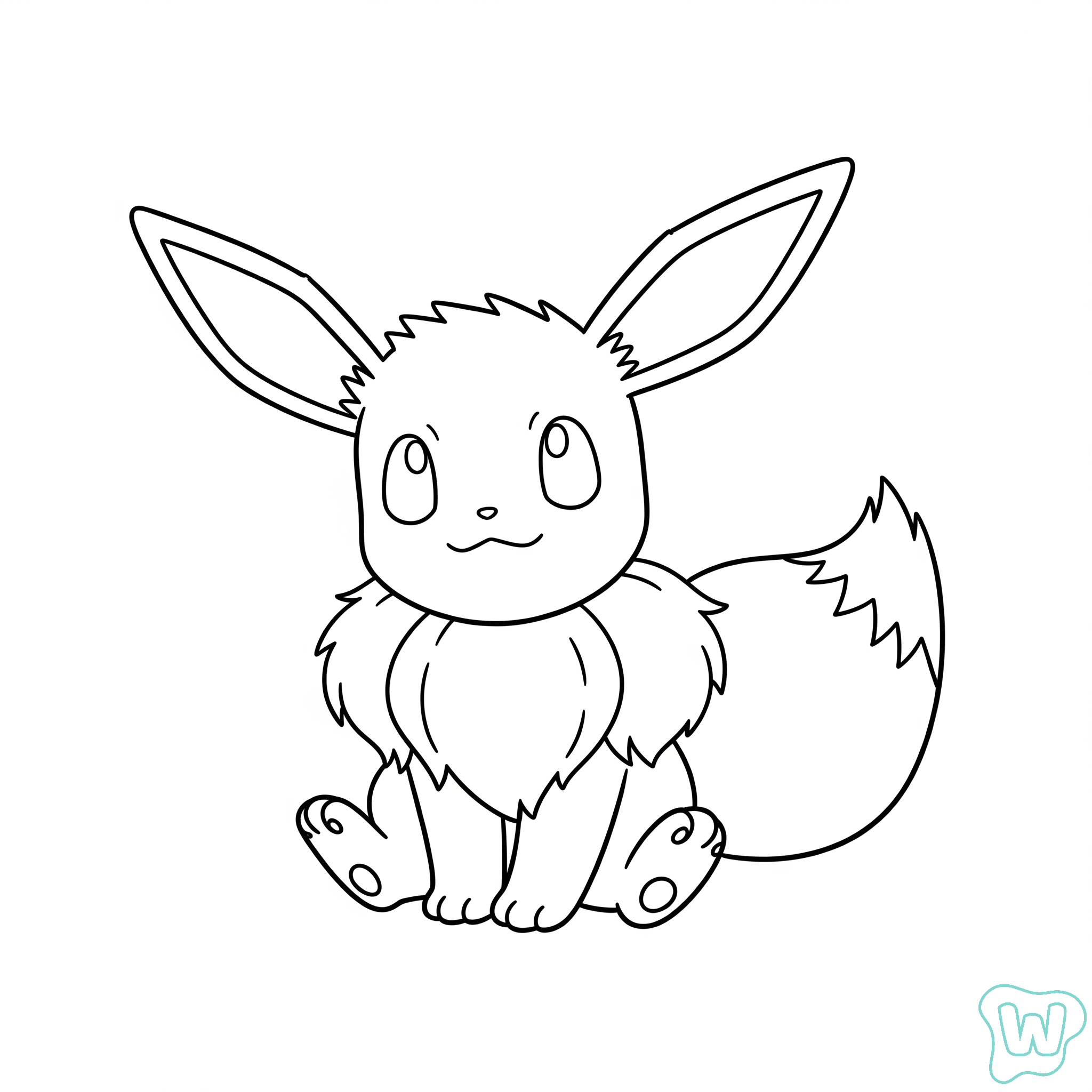Eevee páginas para colorear para adultos