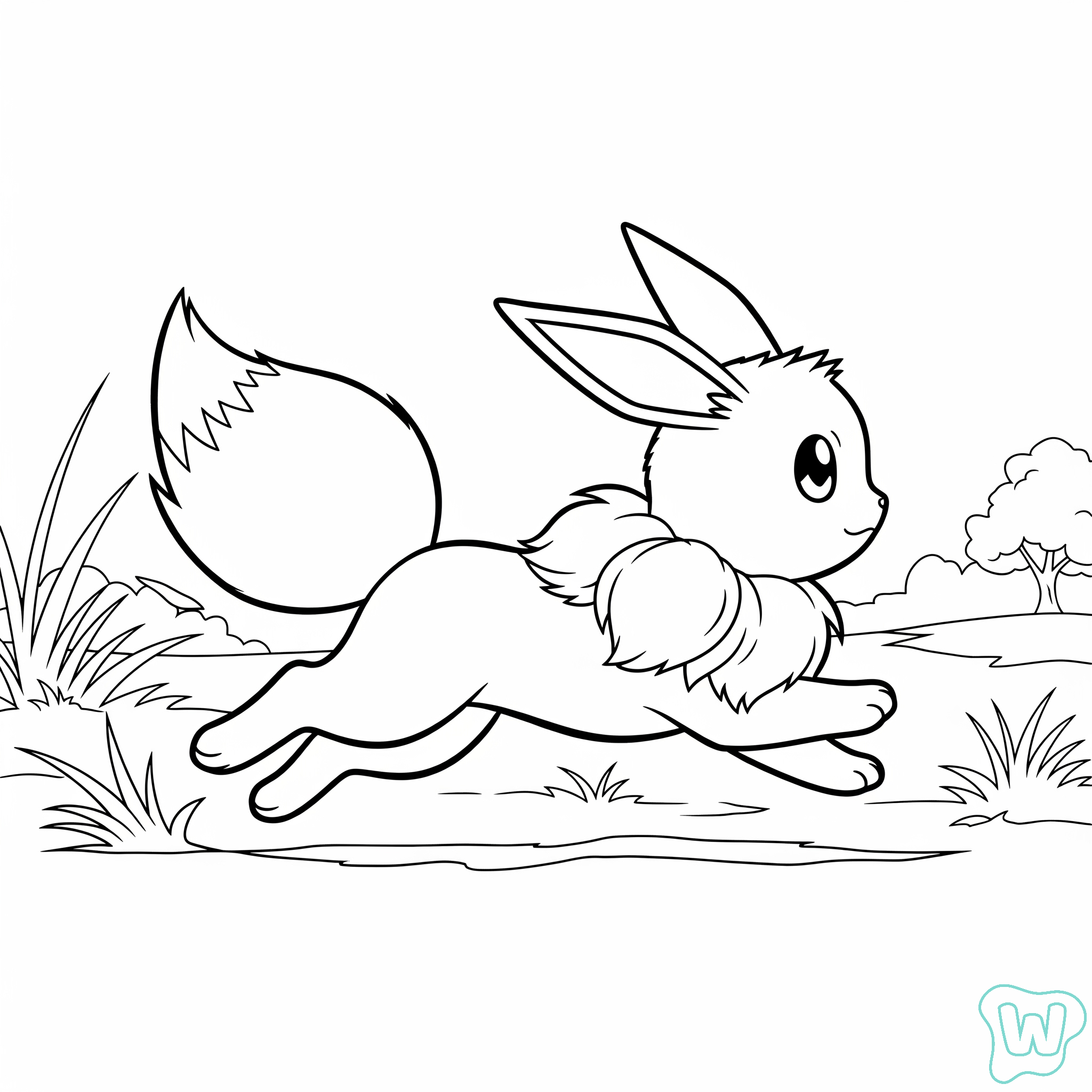 páginas para colorear Eevee imprimibles gratis