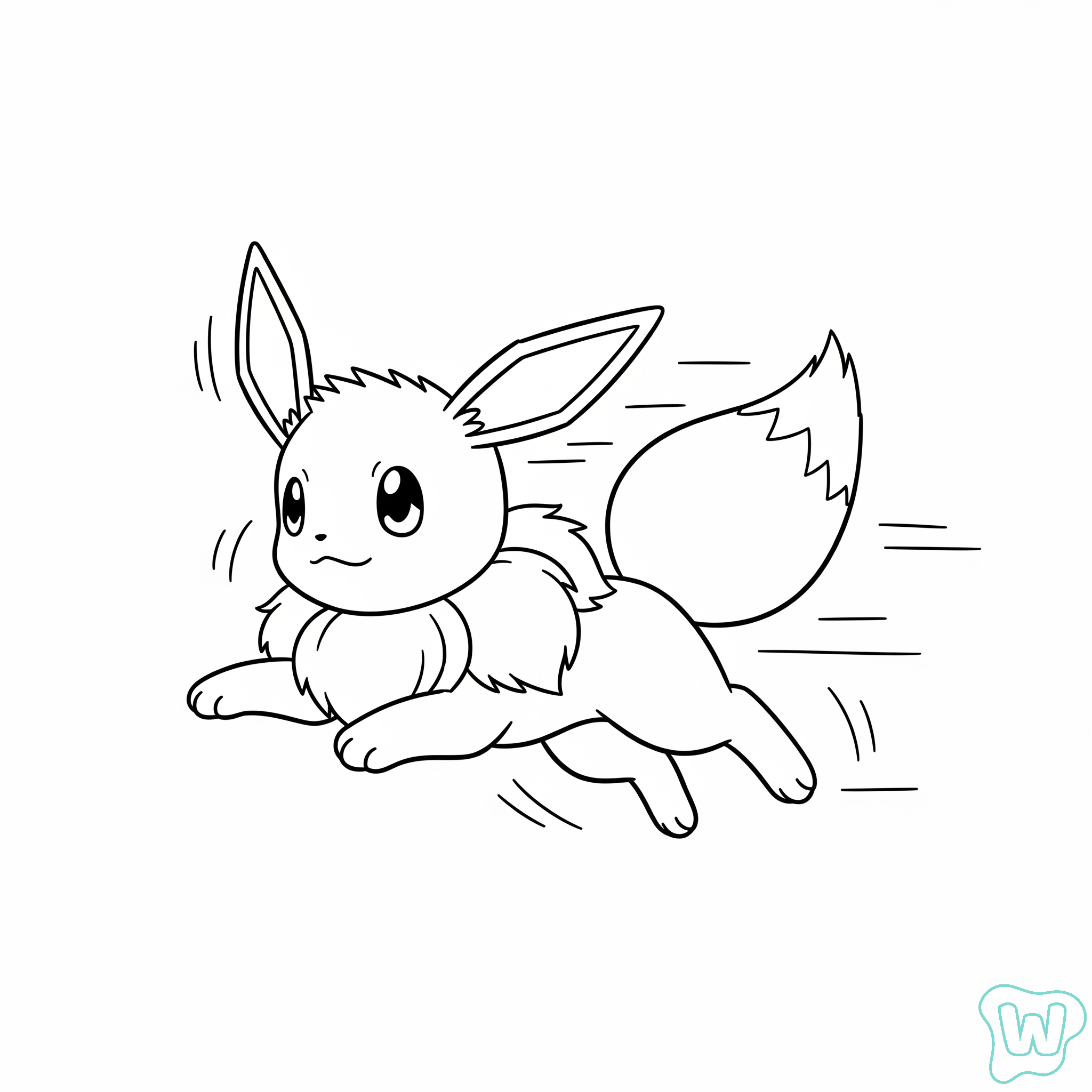 páginas para colorear de árboles Eevee gratis