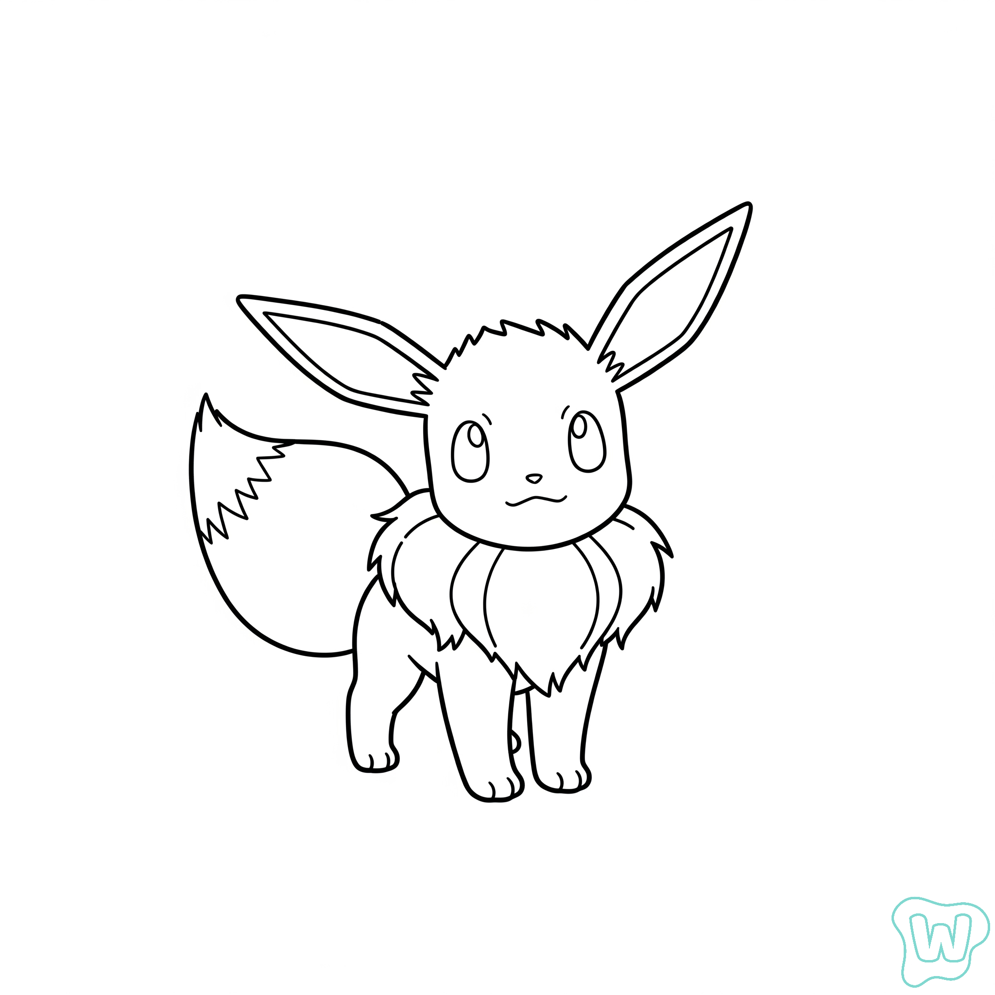 Eevee dibujos para colorear