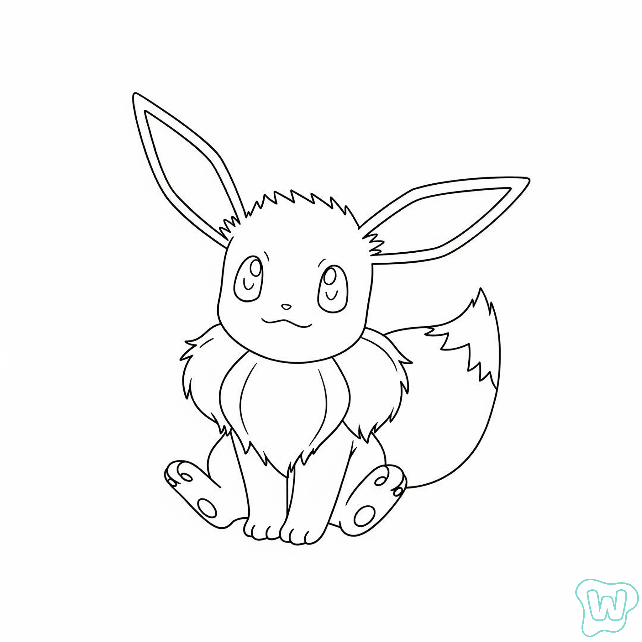 Eevee páginas para colorear para imprimir gratis