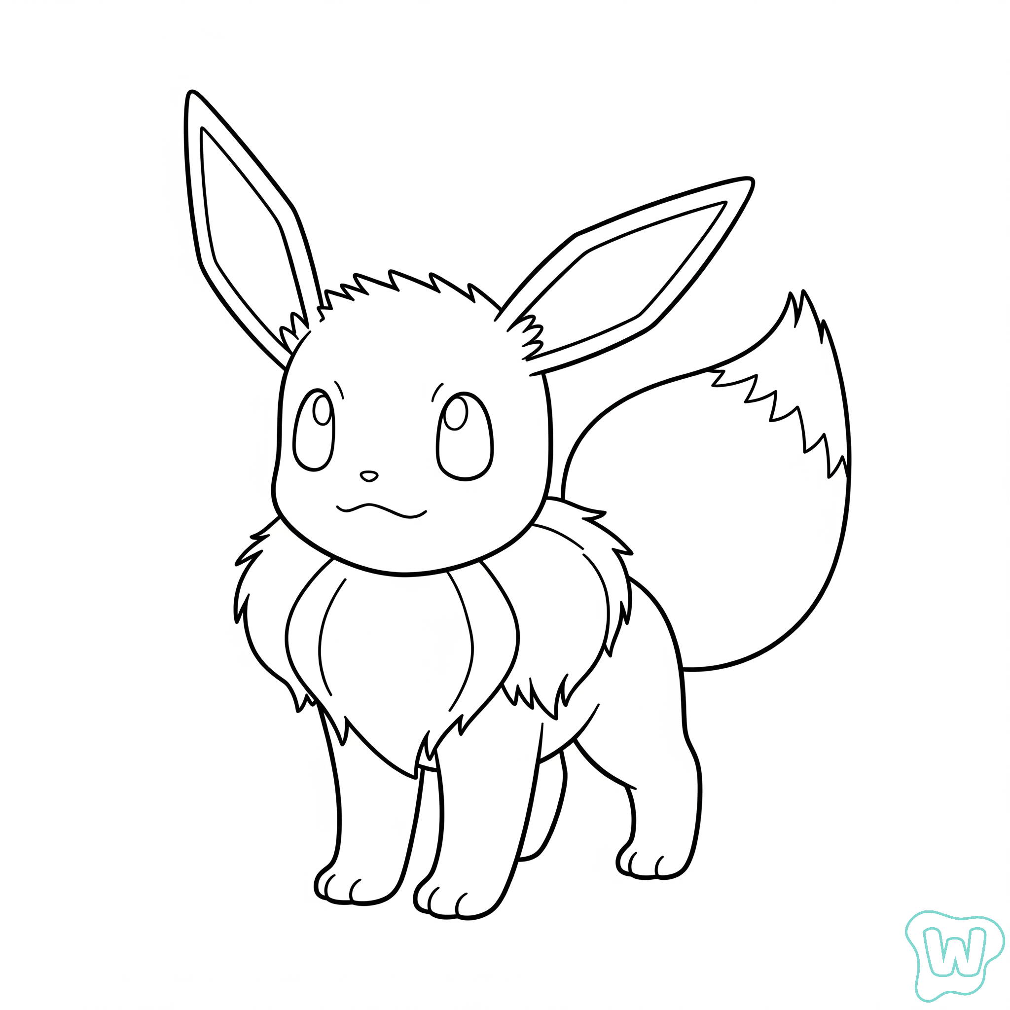 páginas para colorear imprimibles Eevee