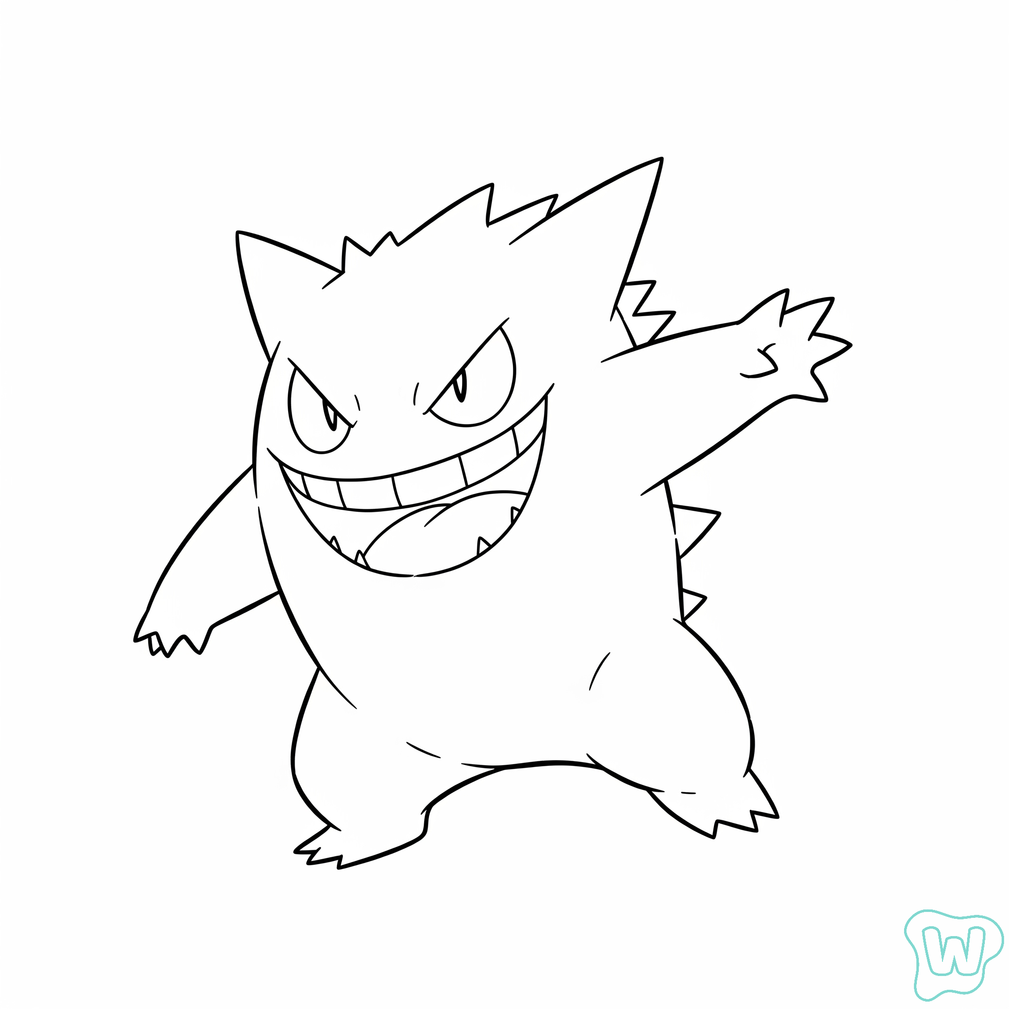 páginas para colorear Gengar imprimibles gratis