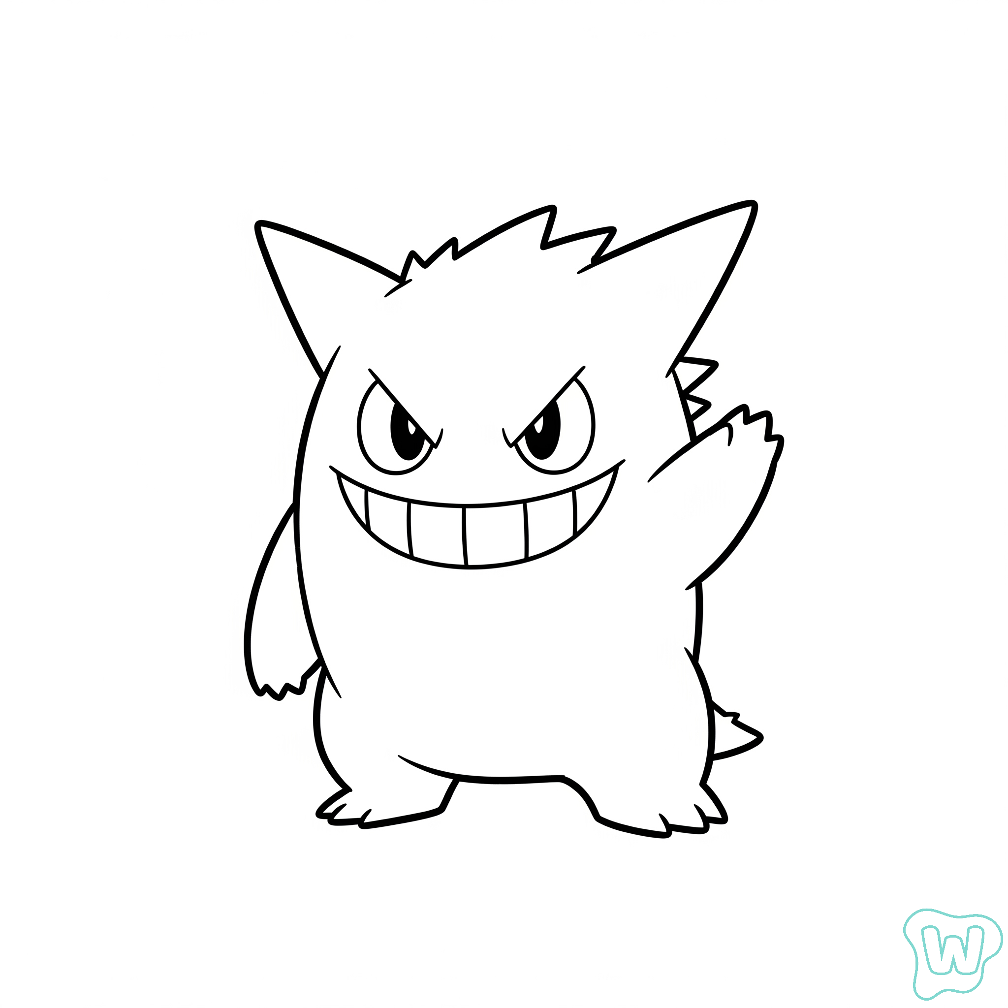 Gengar páginas para colorear imprimibles 2