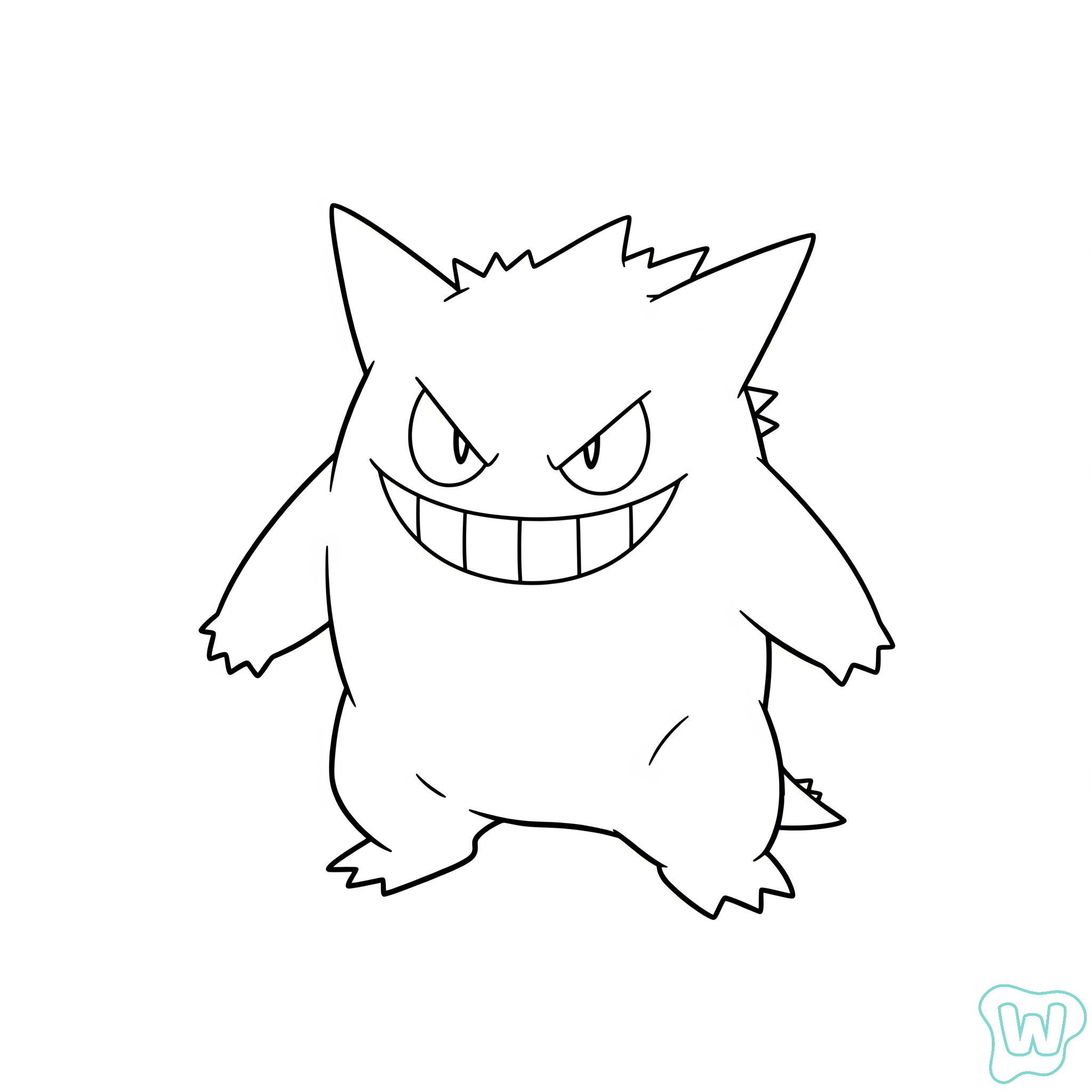 páginas para colorear imprimibles Gengar
