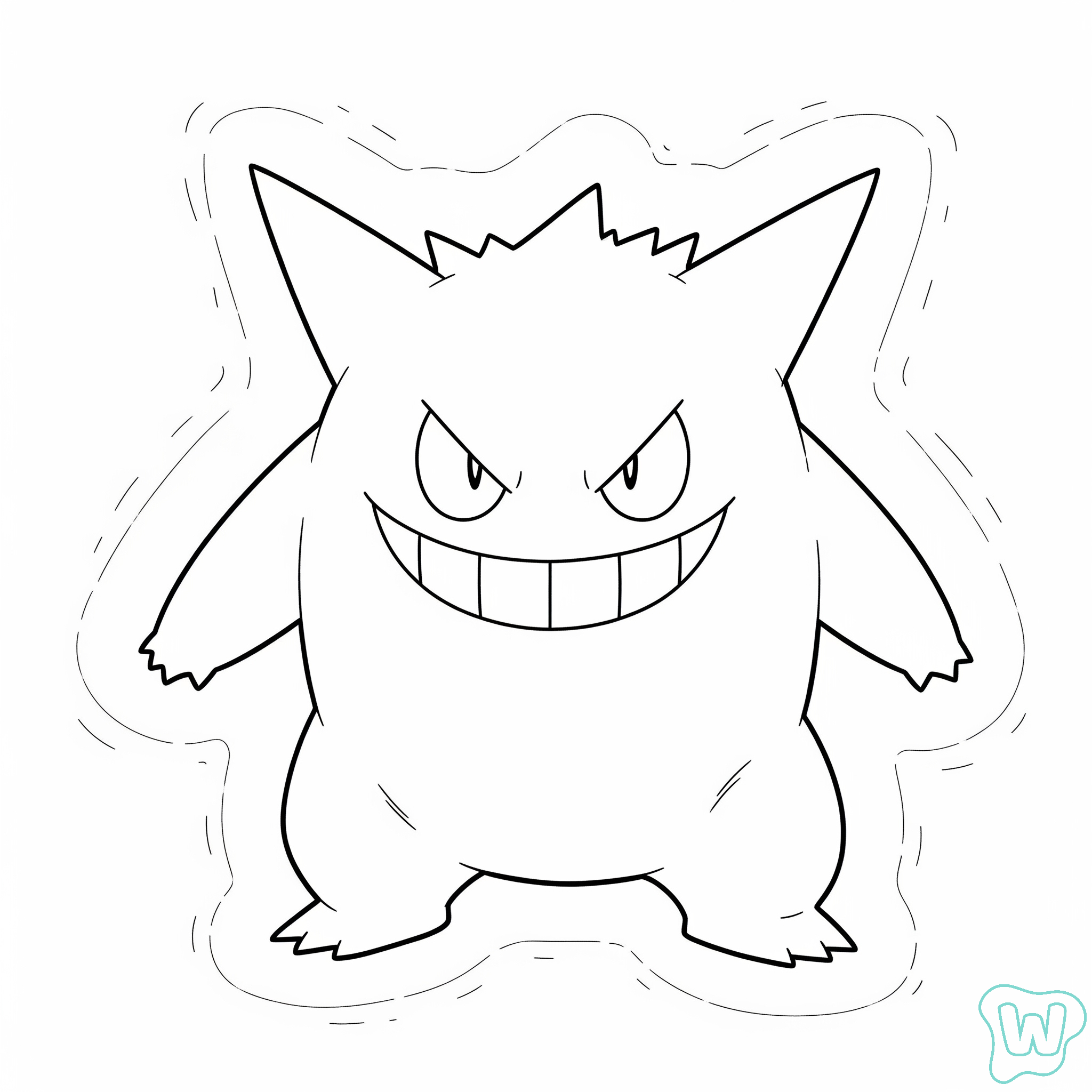 páginas para colorear de preescolar Gengar