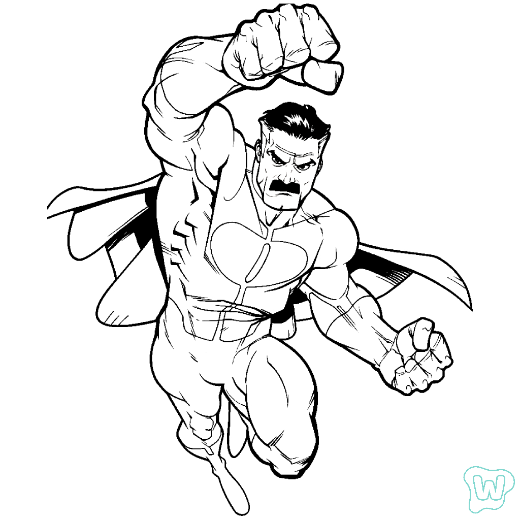Invincible para colorear y Imprimir PDF gratis
