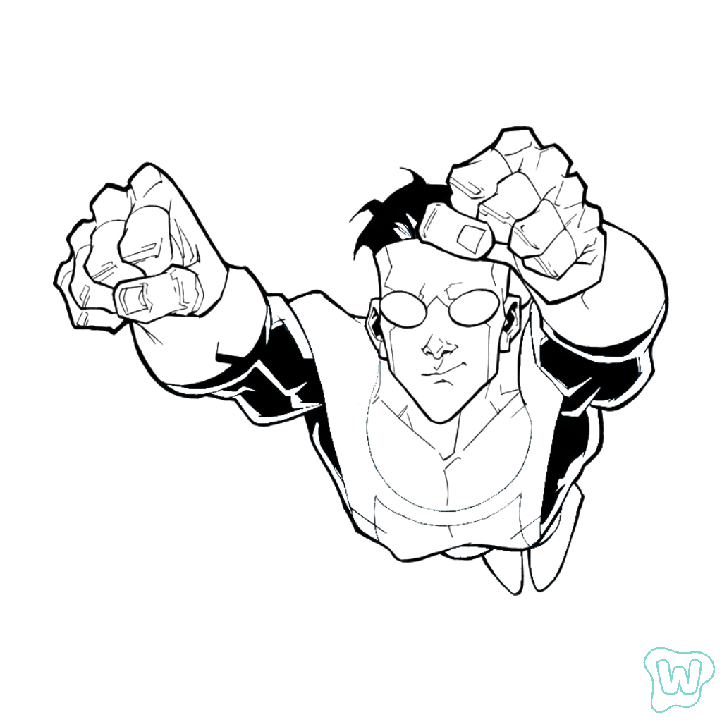 páginas para colorear para niños Invincible