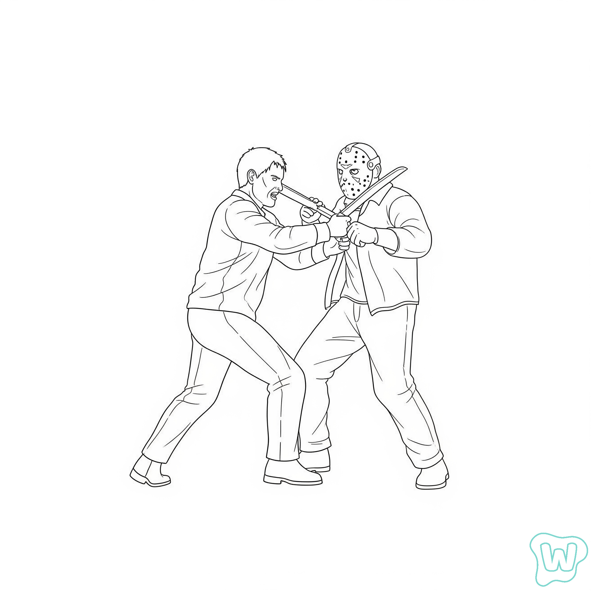 dibujos para colorear grinch Jason Voorhees
