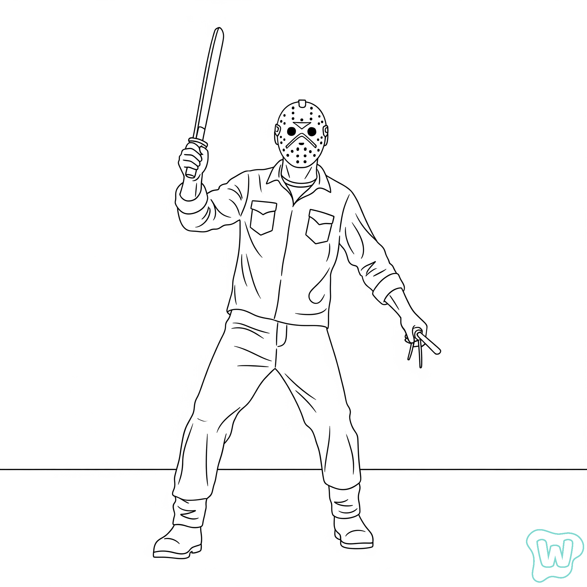 páginas para colorear para Jason Voorhees