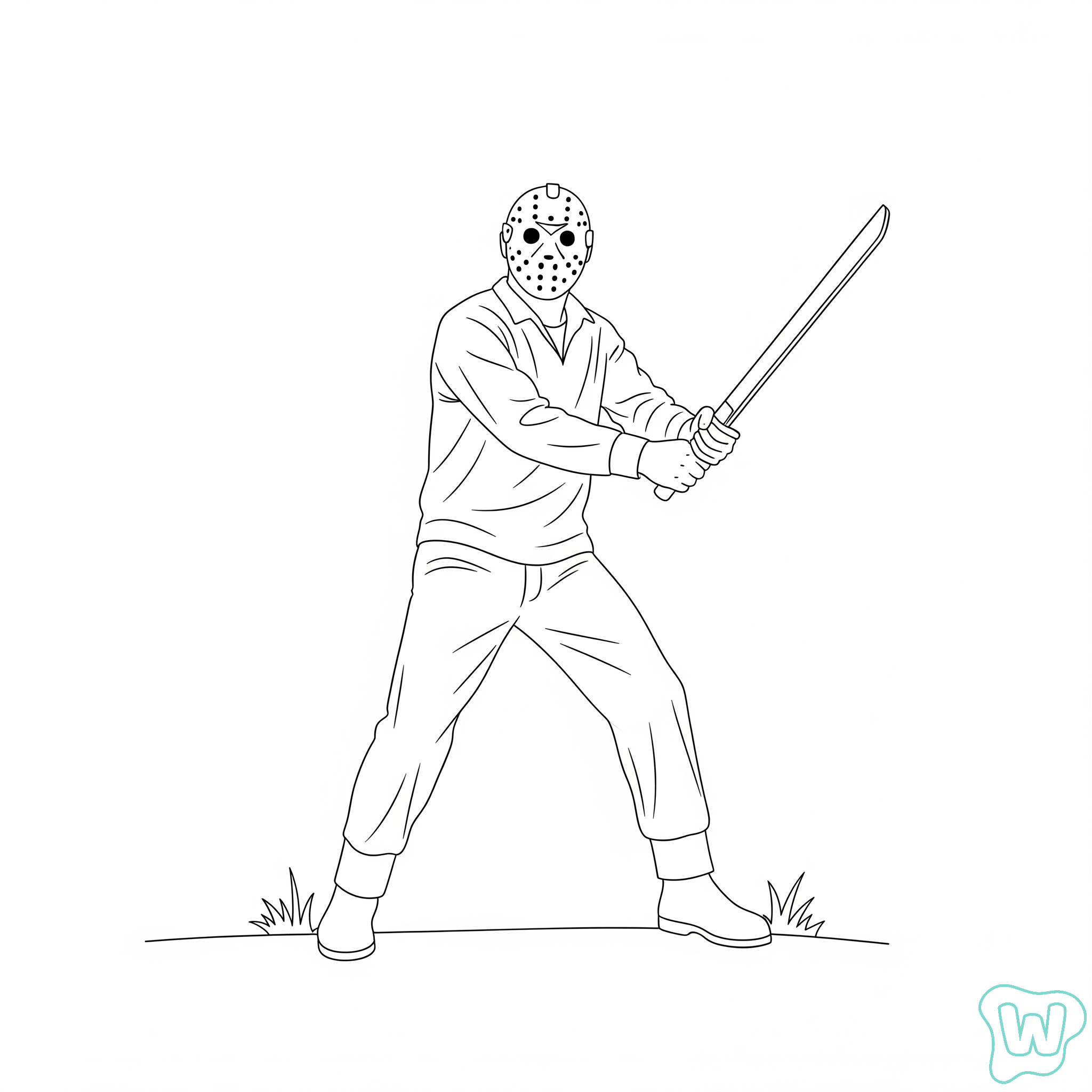 Jason Voorhees páginas para colorear pdf