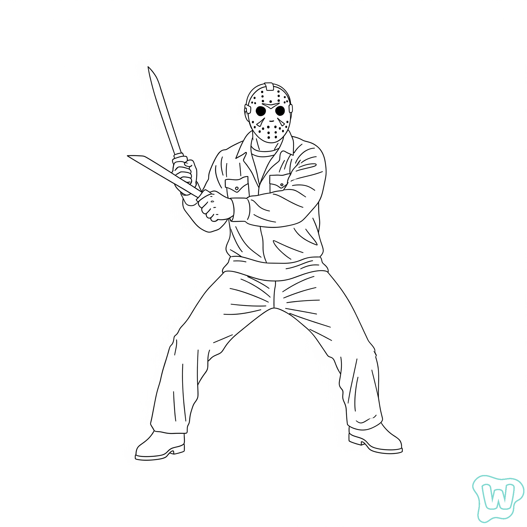 niños Jason Voorhees páginas para colorear