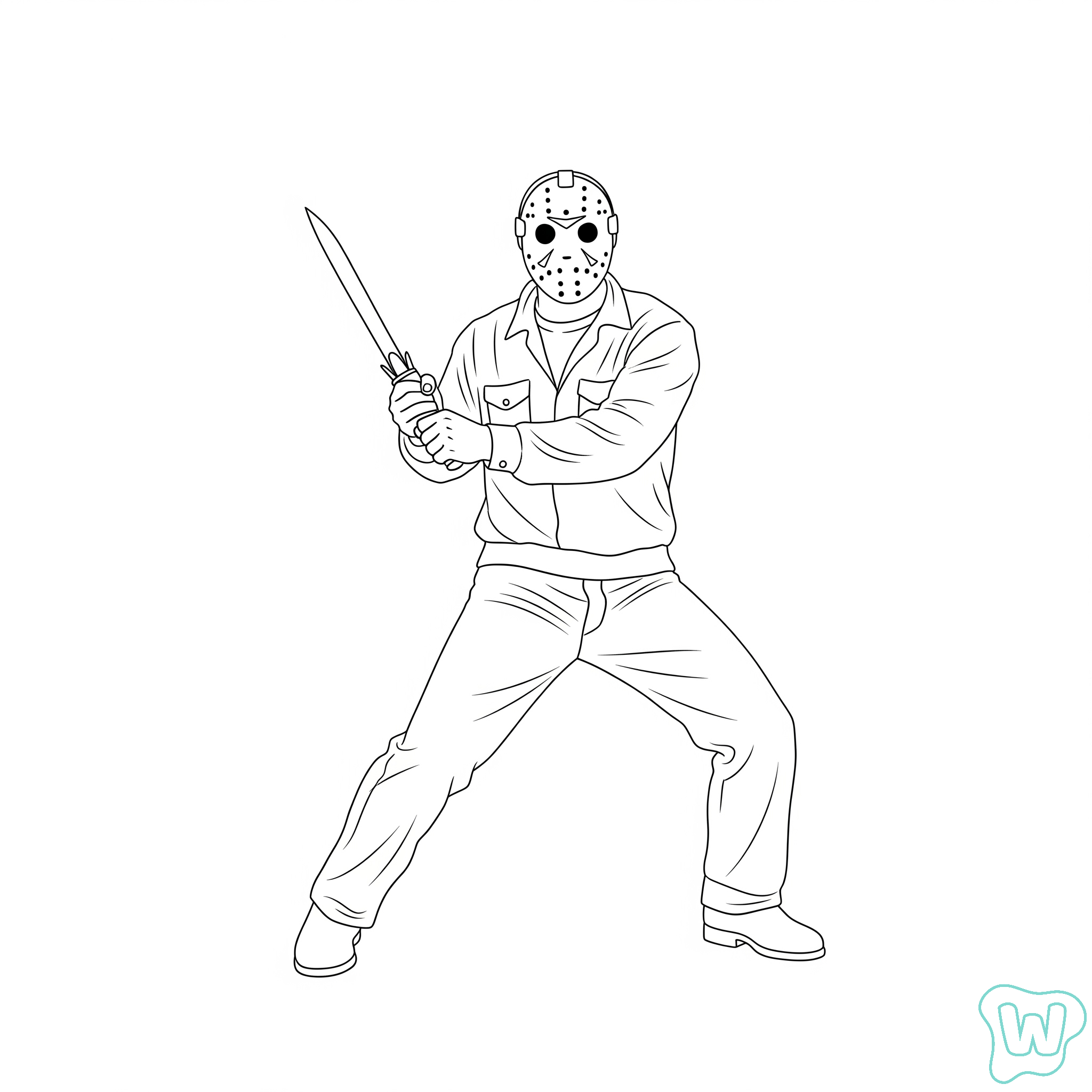lindas páginas para colorear Jason Voorhees