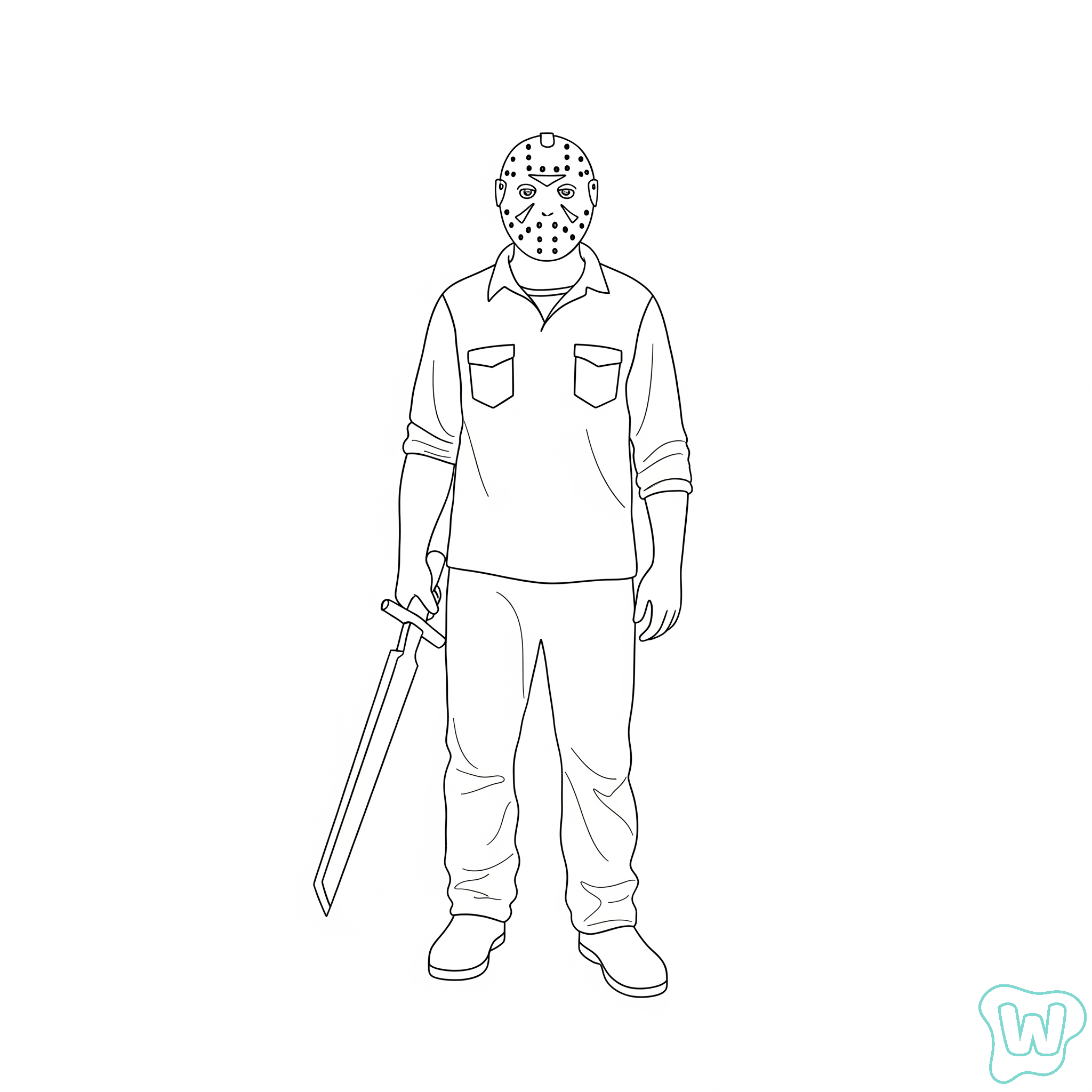 Jason Voorhees páginas para colorear gratis