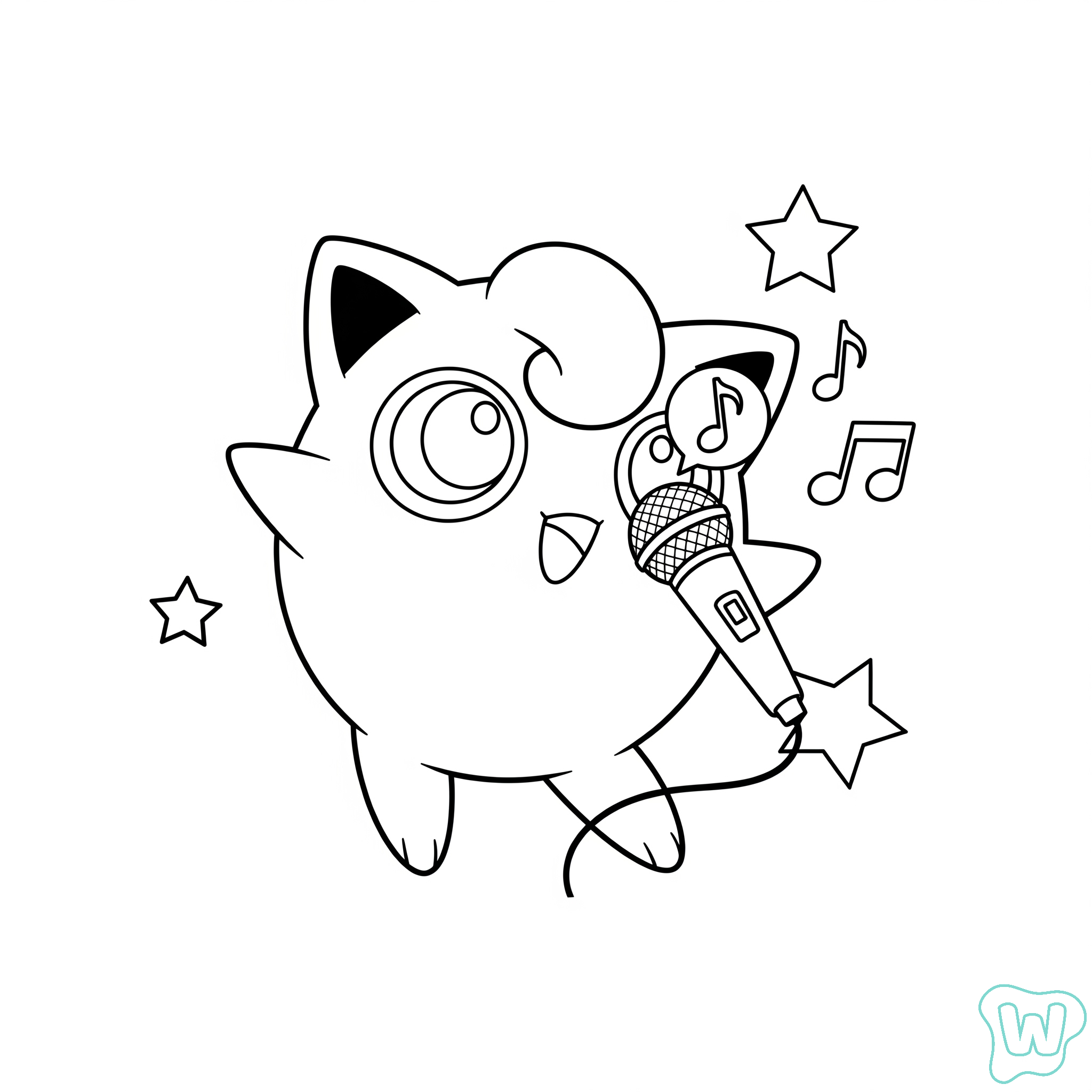 colorear páginas de Jigglypuff 1